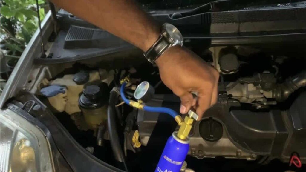 apa tanda gas aircond kereta kurang