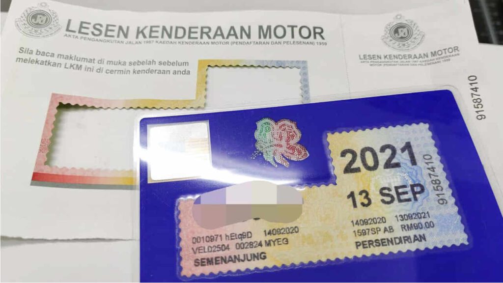 harga roadtax kereta mengikut jenama dan model